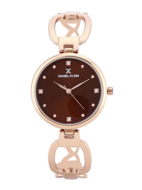 

Daniel Klein Women Brown Dial Rose Gold Toned Straps Analogue Watch DK.1.12324-3