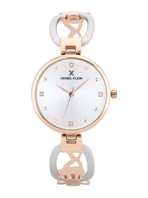 

Daniel Klein Women Silver-Toned Dial Stainless Steel Analogue Watch DK.1.12324-5