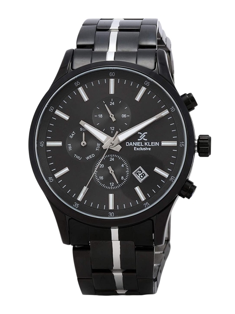 

Daniel Klein Men Black Stainless Steel Analogue Watch DK 1 12366-4