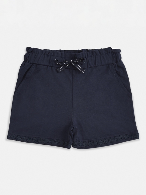 

Pantaloons Junior Girls Navy Blue Regular Shorts