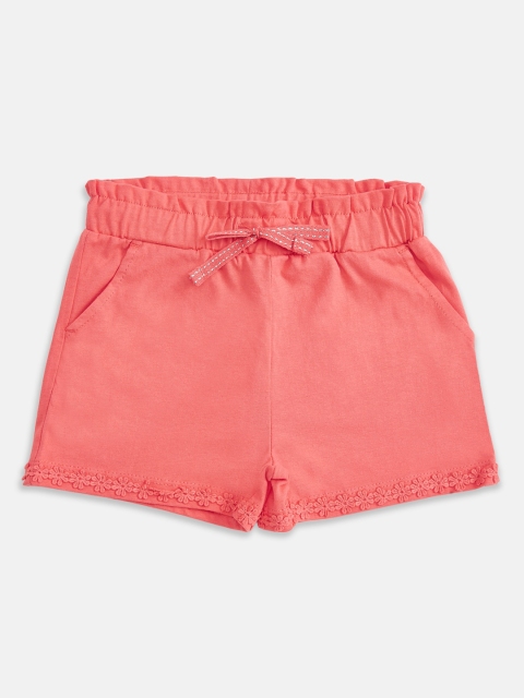 

Pantaloons Junior Girls Pink Regular Cotton Shorts