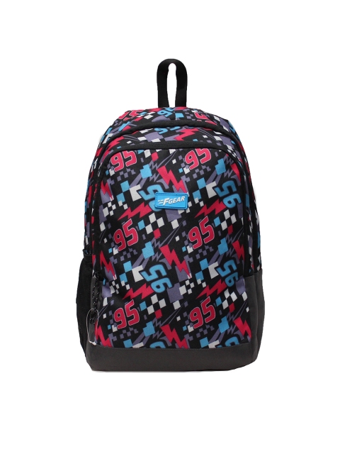 

F Gear Unisex Black & Blue Graphic Printed Backpack