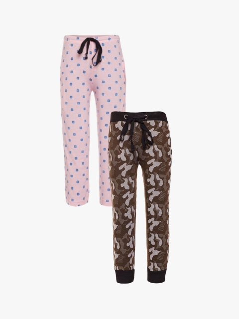 

Vimal Jonney Kids Set of 2 Track Pants, Pink