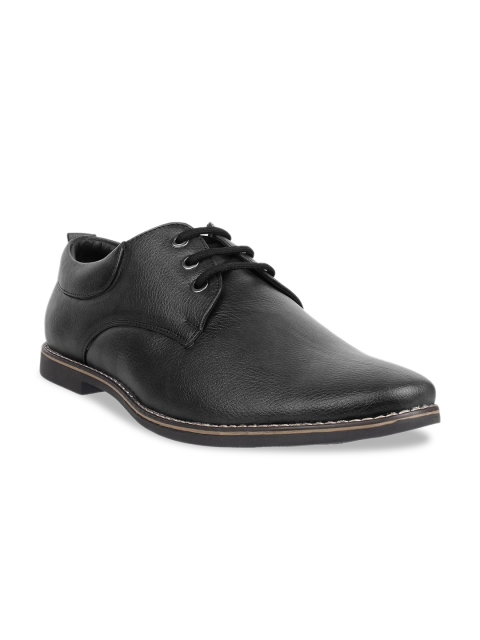 

Vardhra Men Black Leather Derby Shoes