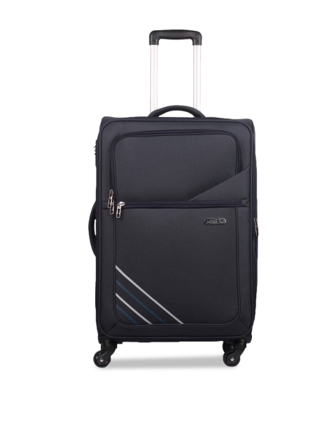 

NOVEX Blue Solid Soft-Sided Trolley Suitcase