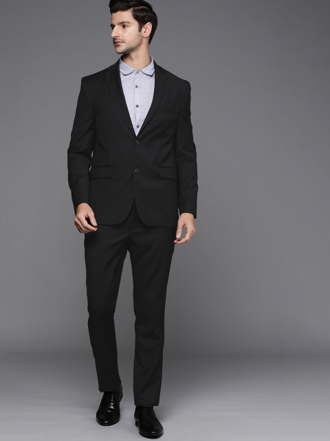 

Theme Men Black Solid Regular Fit 2 Piece Suit