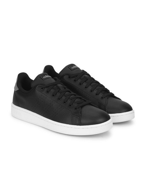 

ADIDAS ADVANTAGE Men Black Leather Sustainable Tennis Shoes