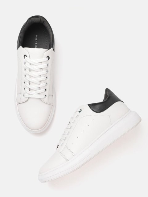 

Mast & Harbour Men White Solid Sneakers