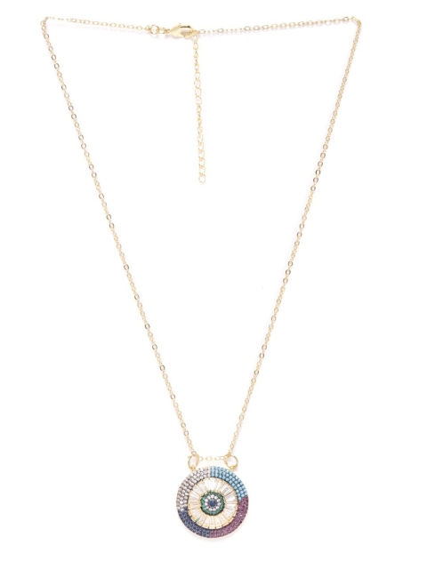 

DIVA WALK Women Gold & Blue Gold-Plated Handcrafted Necklace