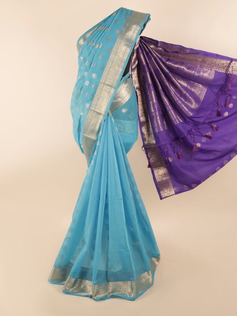 

Pothys Blue & Purple Woven Design Saree