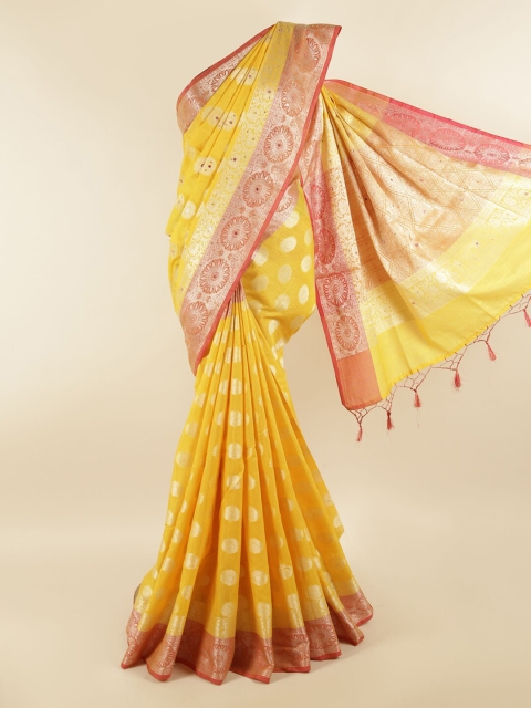 

Pothys Yellow & Red Woven Design Saree