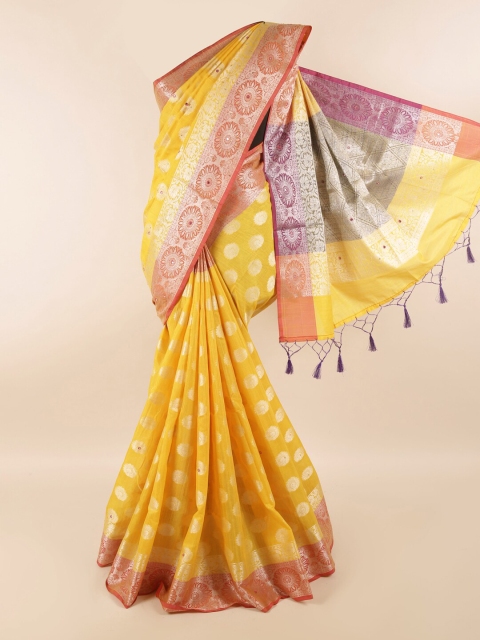 

Pothys Yellow & Red Woven Design Saree