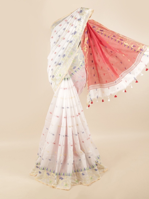 

Pothys White & Red Woven Design Saree