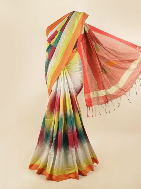

Pothys White & Red Woven Design Saree