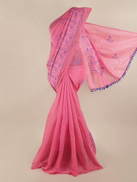 

Pothys Pink & Blue Ethnic Motifs Saree