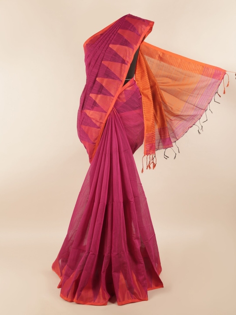 

Pothys Magenta & Orange Saree