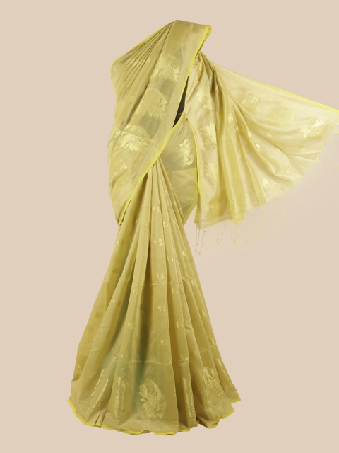 

Pothys Gold-Toned Ethnic Motifs Saree