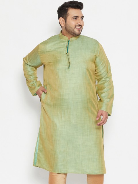 

VASTRAMAY PLUS Men Green Kurta