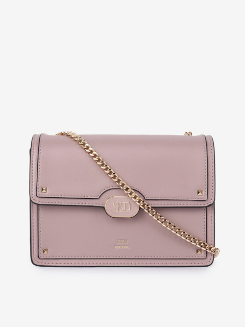 

LYN Women Pink PU Structured Sling Bag