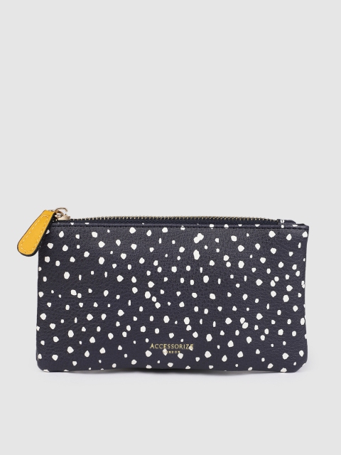 

Accessorize Navy Blue & White Printed Coin Purse