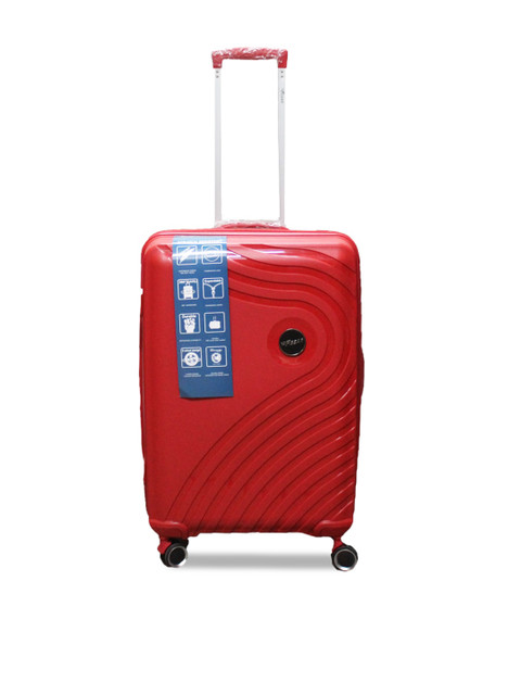 

F Gear Red Solid Hard-Sided Medium Trolley Suitcase
