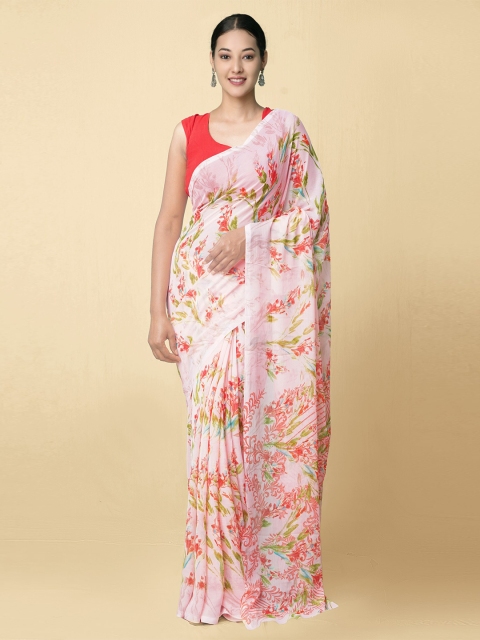 

Unnati Silks Women Pink Woven Design
