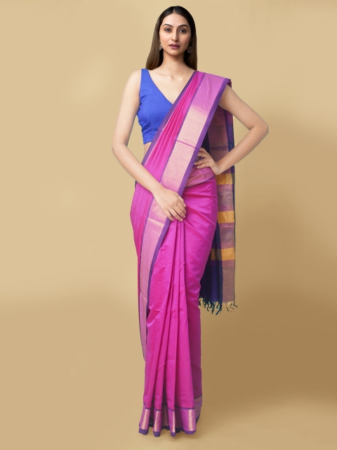 

Unnati Silks Women Purple Woven Design