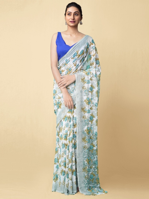 

Unnati Silks Women Cream Woven Design