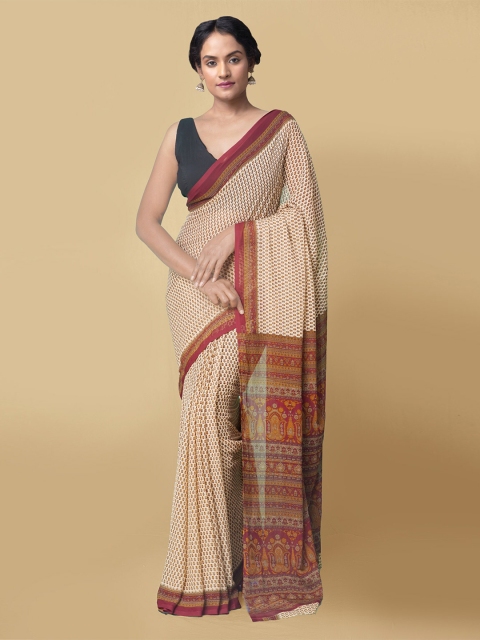 

Unnati Silks Women Brown Woven Design