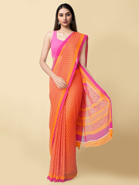 

Unnati Silks Women Pink Woven Design