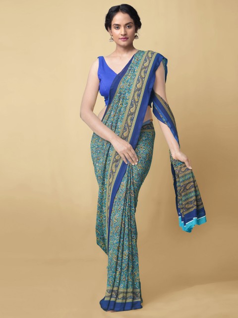 

Unnati Silks Women Blue Woven Design