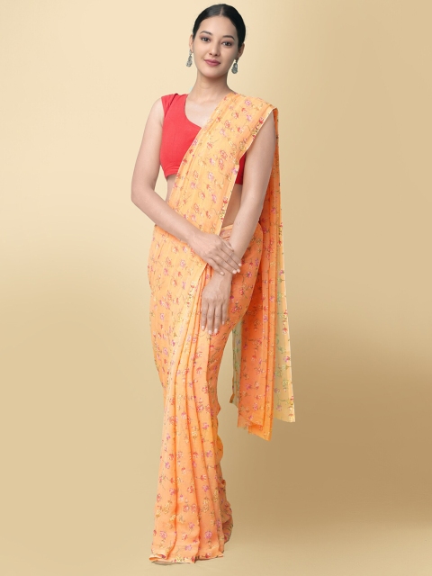 

Unnati Silks Women Peach Woven Design