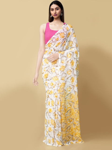 

Unnati Silks Women Cream Woven Design