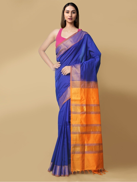 

Unnati Silks Women Blue Woven Design