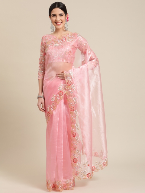 

Mitera Pink Organza Saree