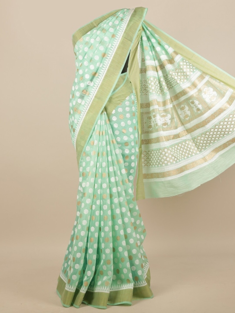 

Pothys Green & White Saree