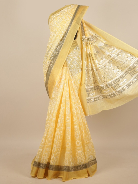 

Pothys Yellow & White Saree