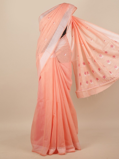 

Pothys Pink & Grey Ethnic Motifs Saree