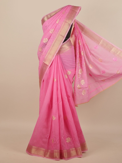 

Pothys Pink Ethnic Motifs Saree