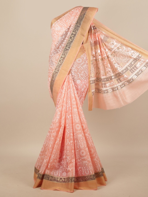 

Pothys Pink Ethnic Motifs Saree