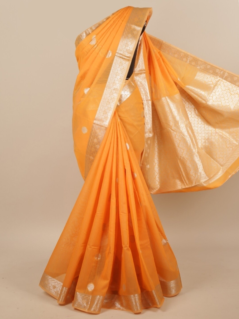 

Pothys Orange Woven Design Zari Saree