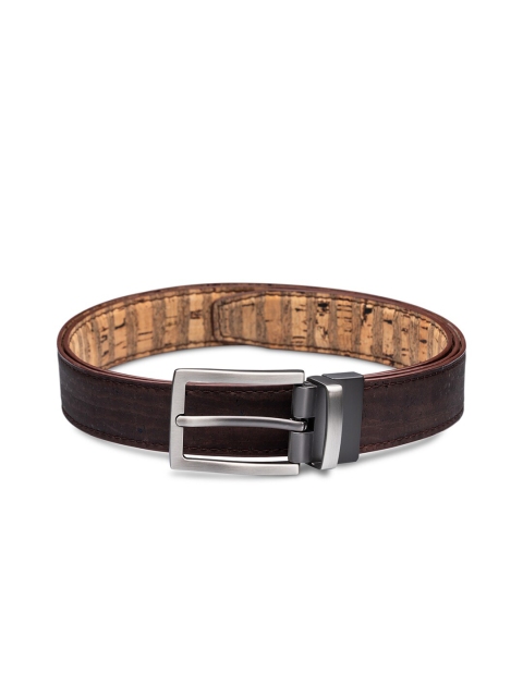 

Beej Men Brown Textured Reversible Belt