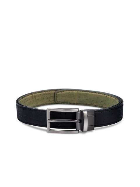 

Beej Men Green &N Black Printed Casual Belt