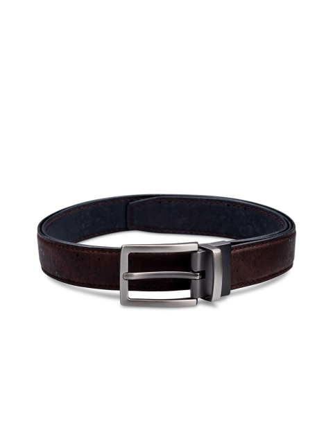 

Beej Men Brown Textured reversible Belt