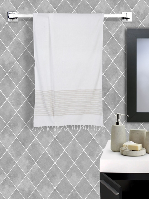 

Fabindia White Striped 120 GSM Bath Towel