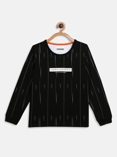 

Octave Boys Black & White Striped T-shirt