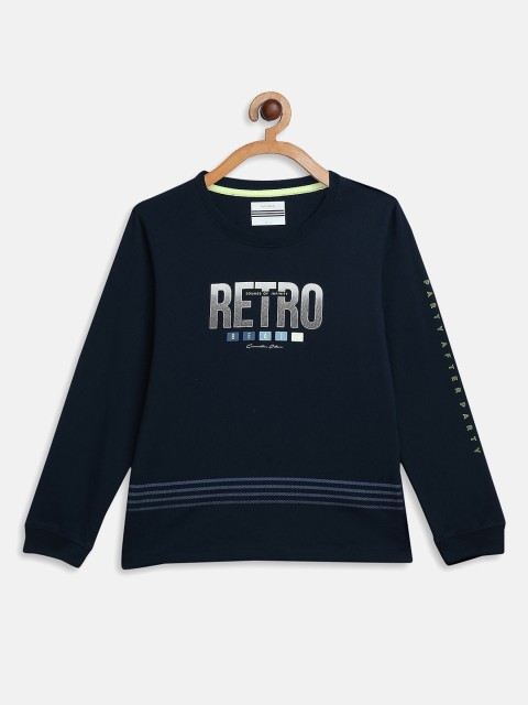 

Octave Boys Blue Typography Printed T-shirt