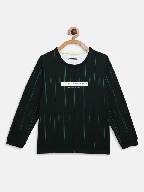 

Octave Boys Green Graphic Printed T-shirt