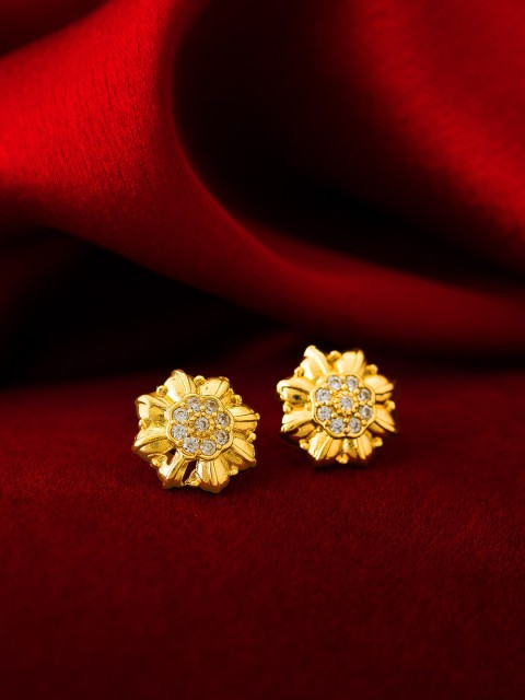 

aadita Gold-Toned Contemporary Studs Earrings