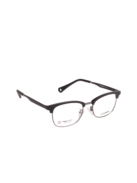 

Gold Berg Unisex Black & Transparent Full Rim Browline Frames